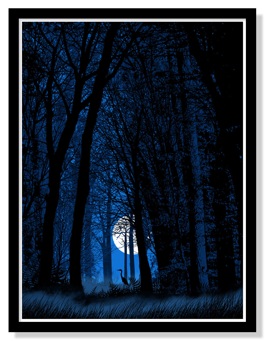 Crane in the Woods Poster (Second Edition)